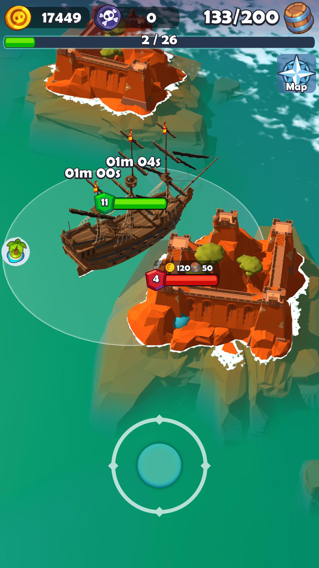 Pirate Raid - Caribbean Battle ảnh chụp màn hình 4