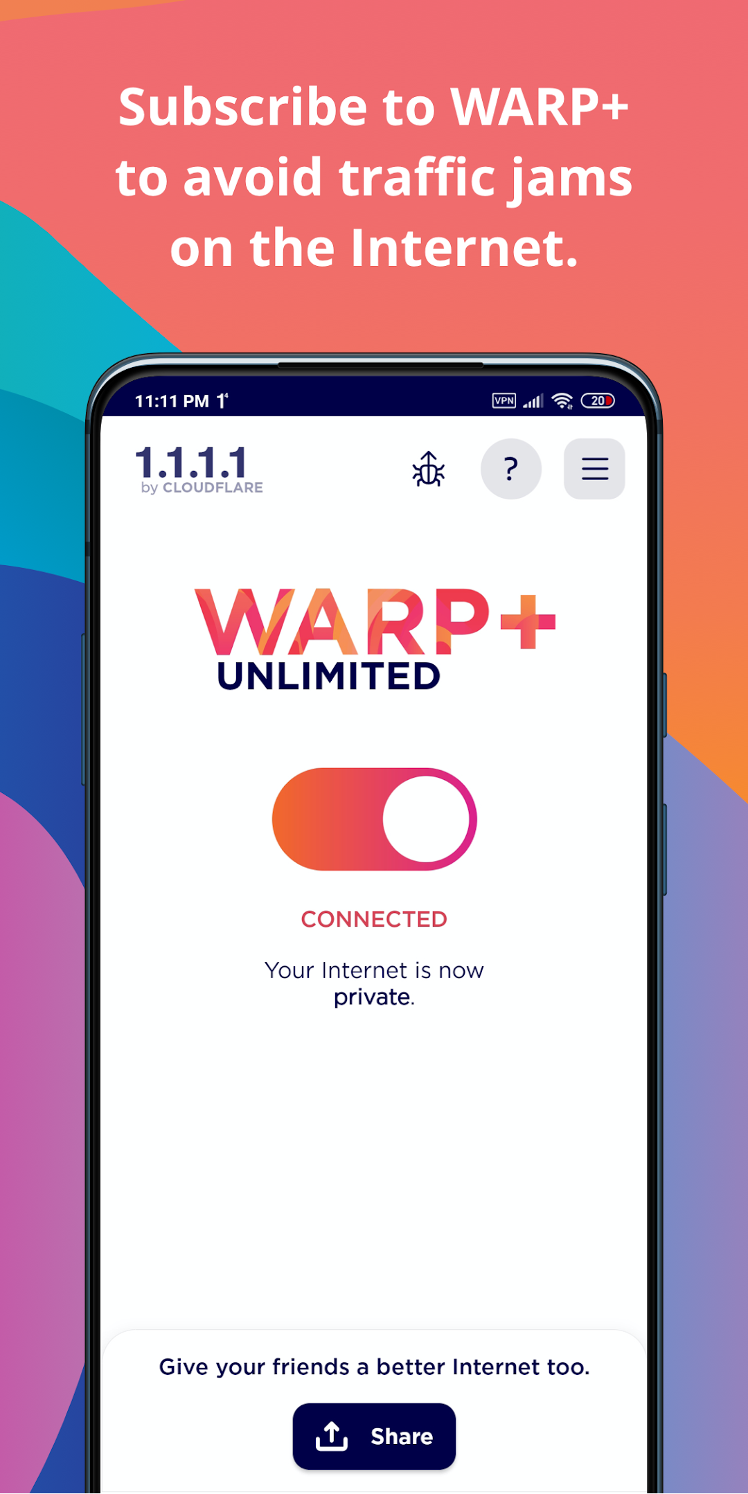 1.1.1.1 + WARP: Safer Internet mod apk screenshot 3