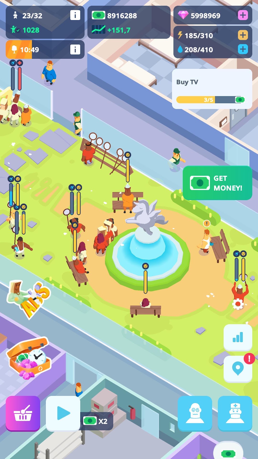 Idle Mental Hospital Tycoon ảnh chụp màn hình 4