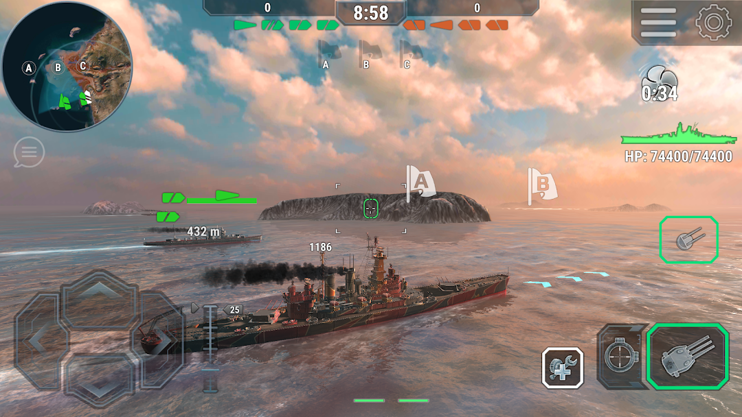Warships Universe Naval Battle ảnh chụp màn hình 4