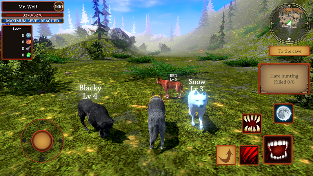 Wolf Simulator - Animal Games ảnh chụp màn hình 5