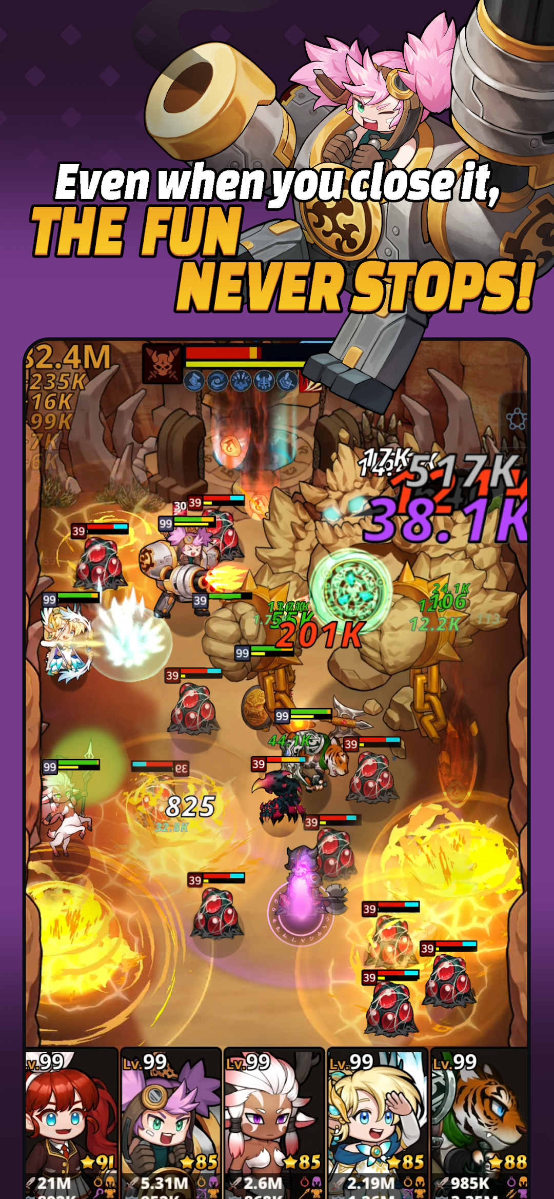 Loop Dungeon: Idle RPG ảnh chụp màn hình 3