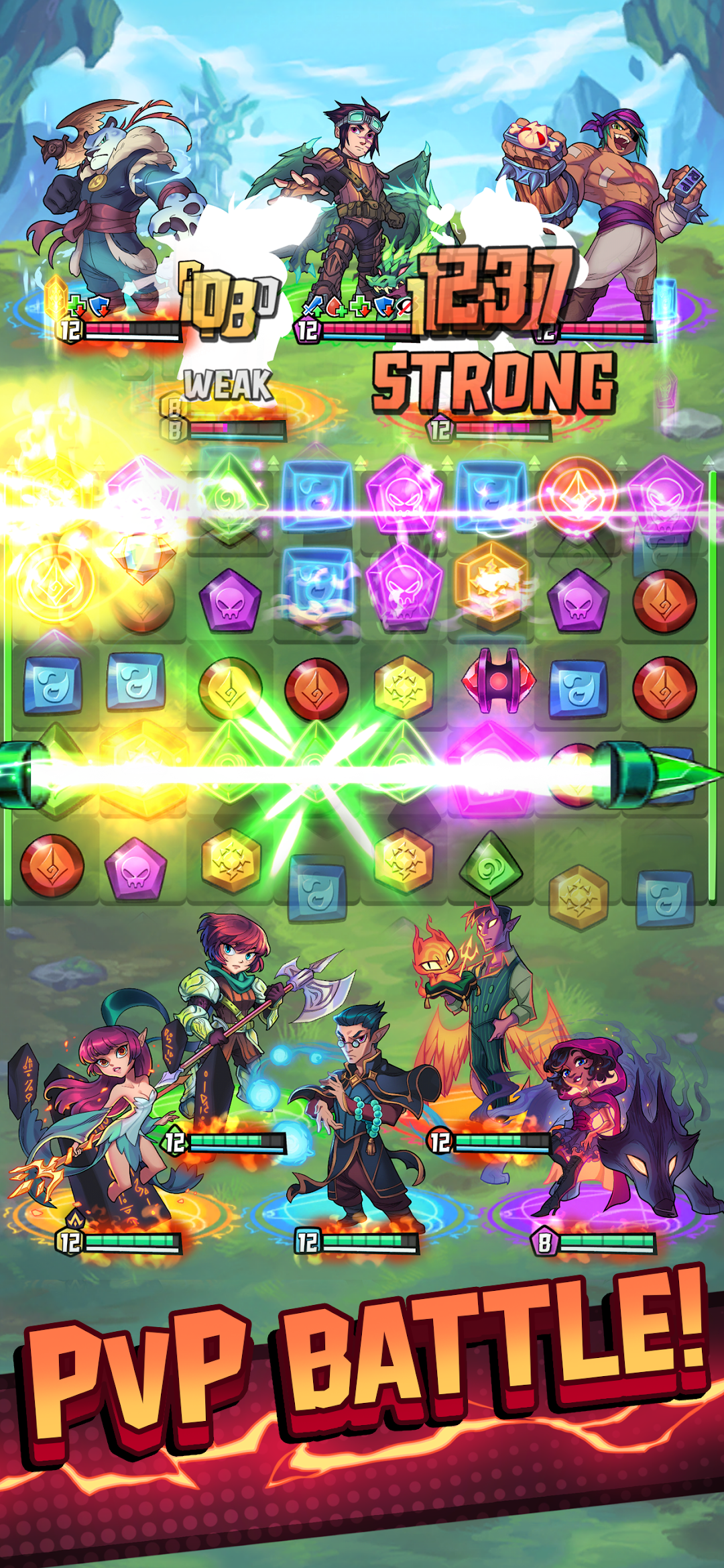 Puzzle Brawl: Match 3 PvP RPG mod apk screenshot 1