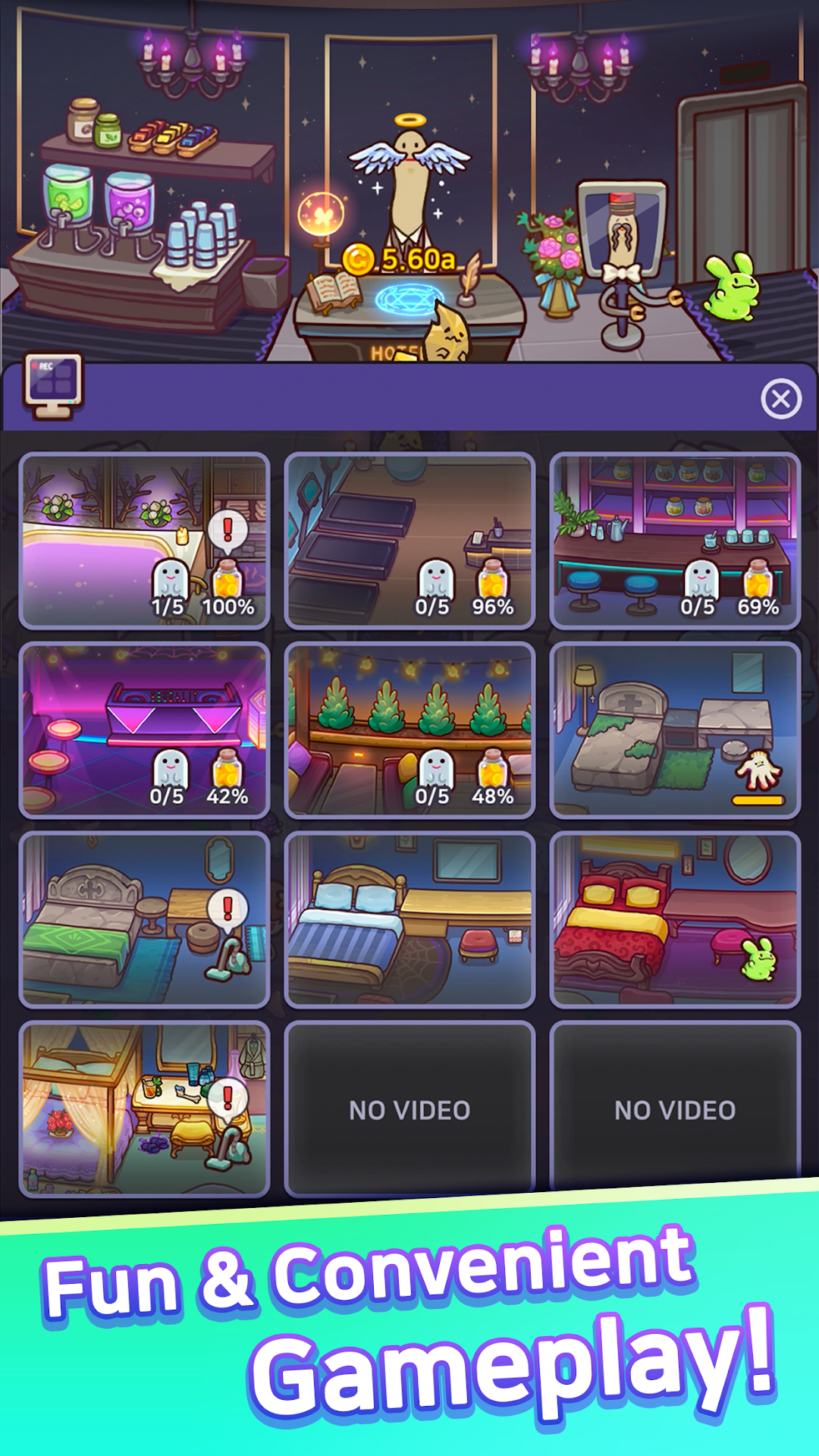 Idle Ghost Hotel - Cozy Games ảnh chụp màn hình 3
