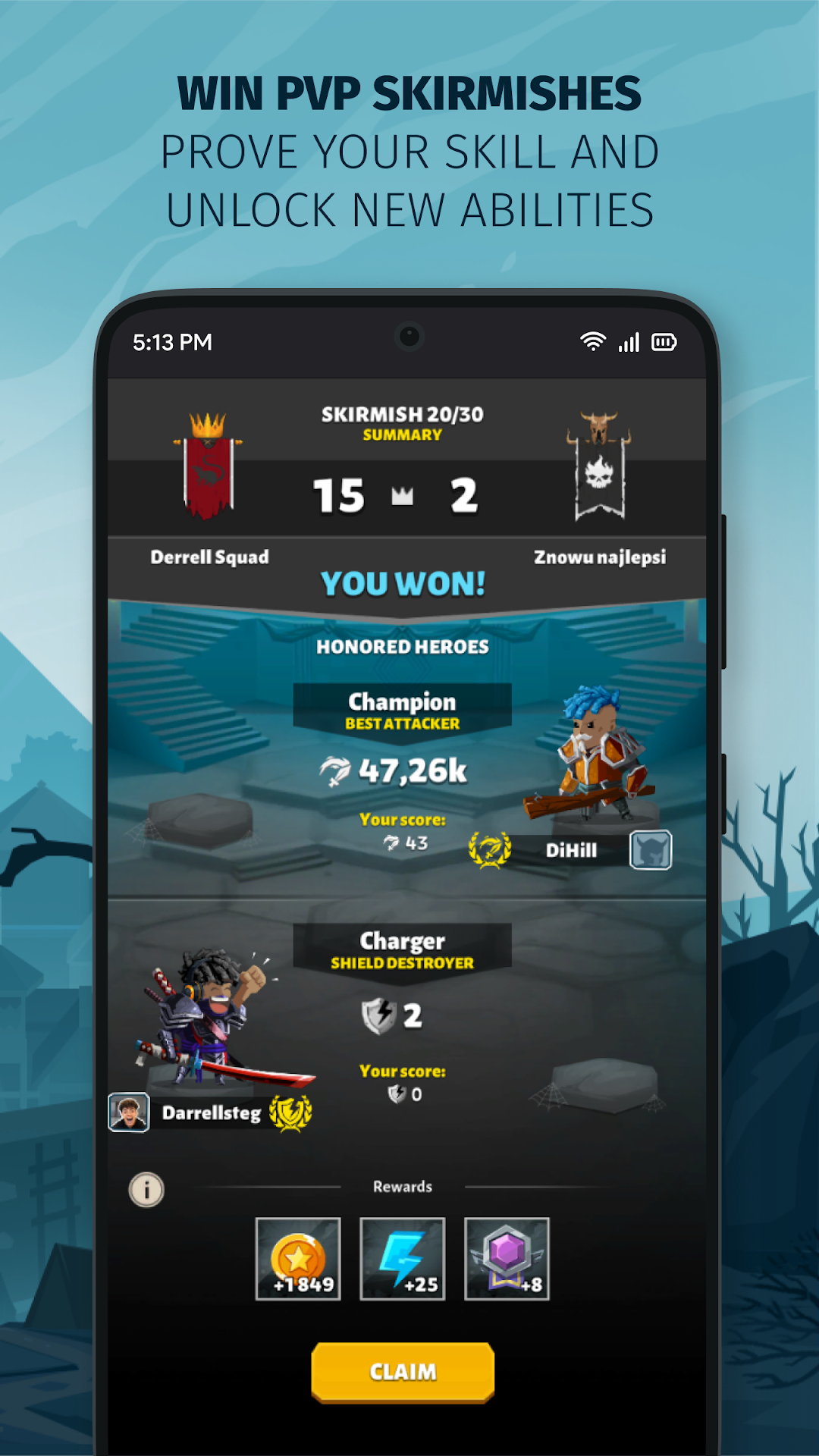 Slash & Roll: Dice Heroes ảnh chụp màn hình 3