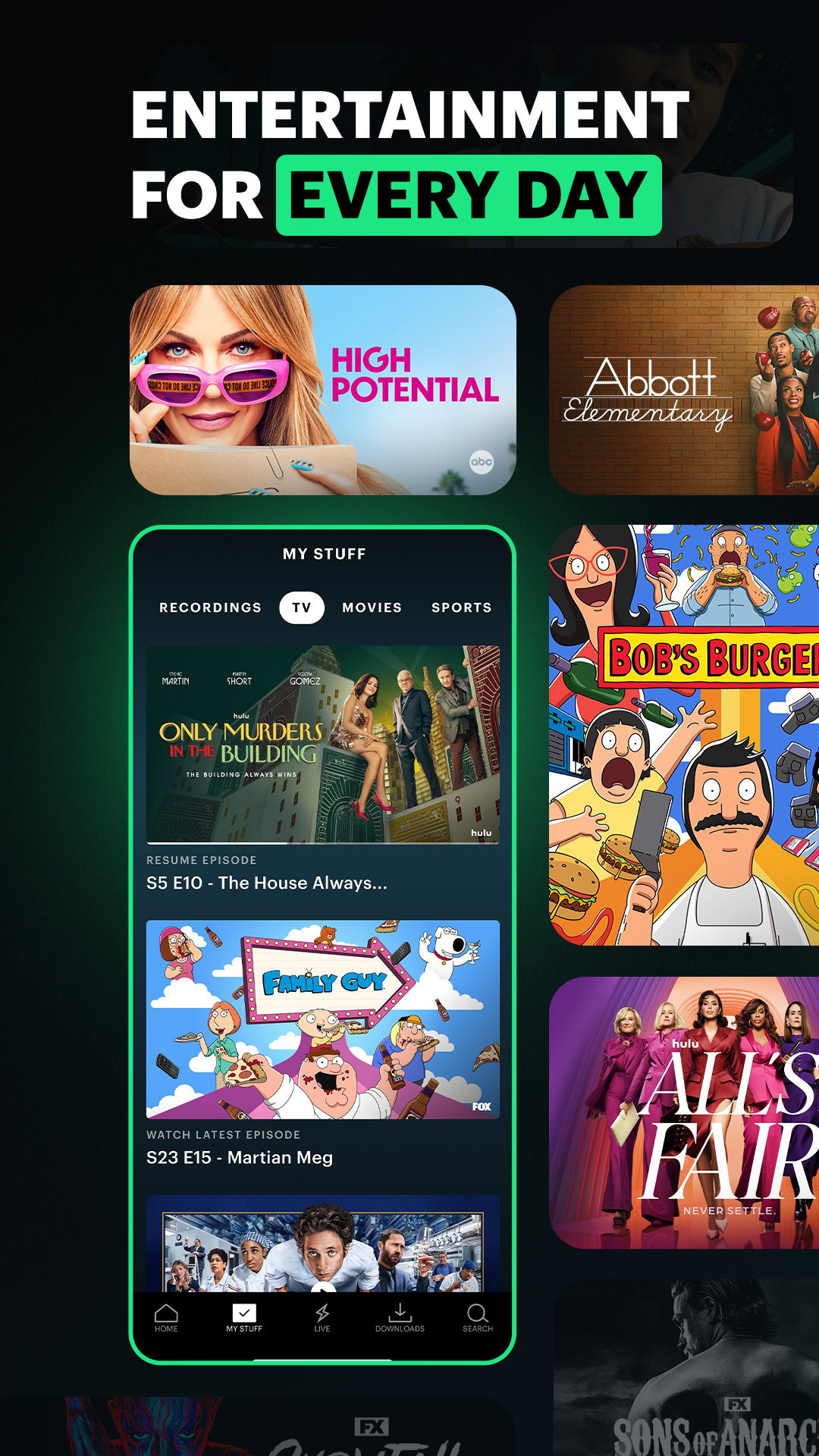 Hulu: Stream TV shows & movies ảnh chụp màn hình 1