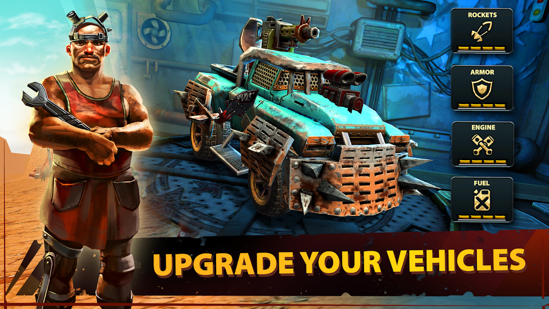 Dead Paradise Car Race Shooter mod apk screenshot 5
