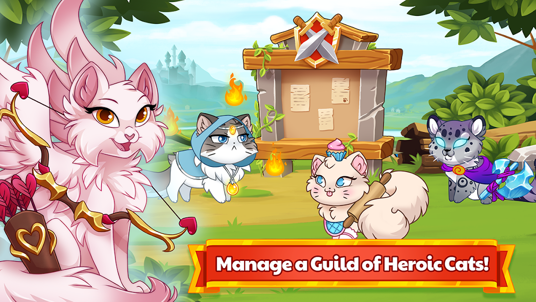 Castle Cats - Idle Hero RPG ảnh chụp màn hình 1