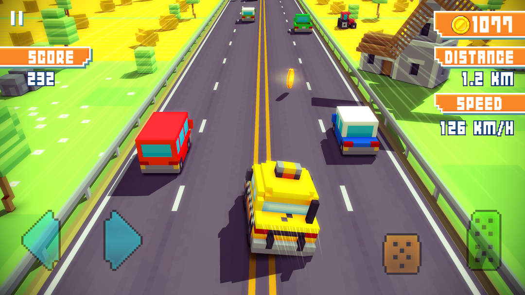 Blocky Highway: Traffic Racing ảnh chụp màn hình 5