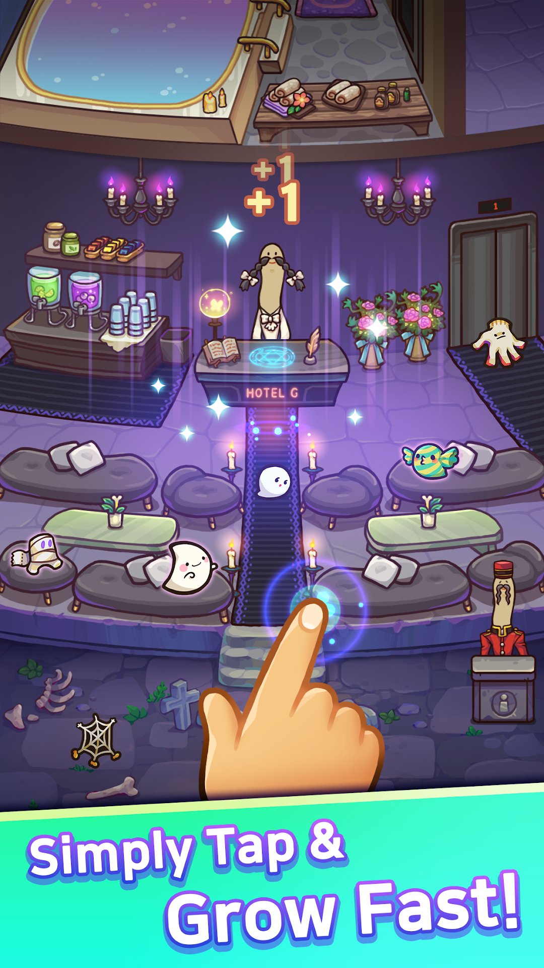 Idle Ghost Hotel - Cozy Games ảnh chụp màn hình 2